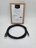 Kabel HDMI 4K 10,2 Gb/s w Oplocie 3m Czarny