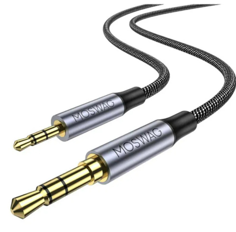 MOSWAG 2,5 mm męski na 3,5 mm męski stereofoniczny audio pomocniczy