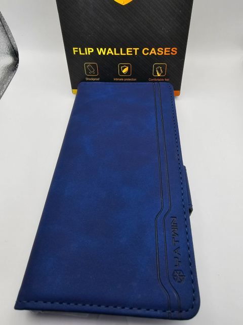 Skórzane Etui Wallet do Samsung Galaxy A50 / A30s - Niebieskie