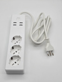 Meross Ciabatta inteligentna wtyczka 3 gniazda Schuko i 4 porty USB