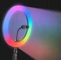 Lampa pierścieniowa RING do selfieLED RGB statyw 120W + Pilot