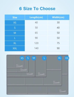 PECUTE Legowisko Chłodzące Żelowa Mata Wodoodporna Dla Psa kota50x90cm