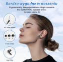 Bezprzewodowe słuchawki douszne Aptkdoe 5.3mikrofon Bluetooth Bass LED