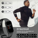 IOWODO R1 smartwatch opaska tętno sen pogoda stoper wodoodporny czarny