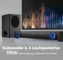 OTIC listwa z subwooferem -2.1 Dolby Digital, Soundbar 115 W 4K