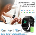 SMARTWATCH Poounur Y6 Inteligentny zegarek IP68 rozmowy fitness