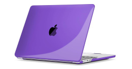 TECOOL Etui do MacBook Air13,6 cala M3 M2 ultracienkie ciemnofioletowy